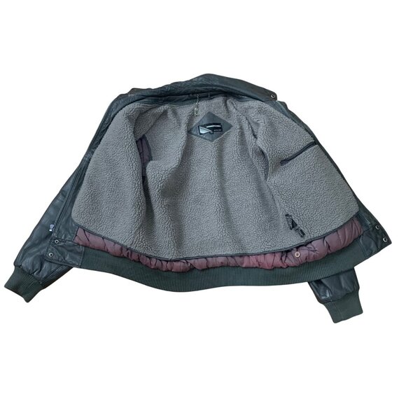 Vtg 80s Members Only Mens Dark Gray Leather Lined Moto Jacket Mens SZ 40 - Picture 4 of 16